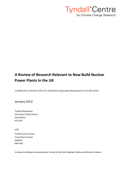 A Review of Research Relevant to New Build Nuclear Power Plants