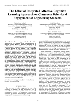 The Effect of Integrated Affective-Cognitive Learning Approach on
