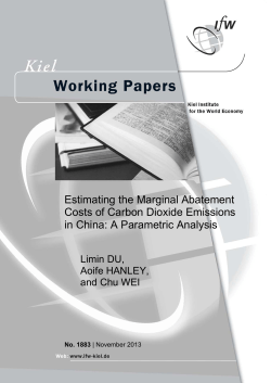 Estimating the Marginal Abatement Costs of Carbon Dioxide
