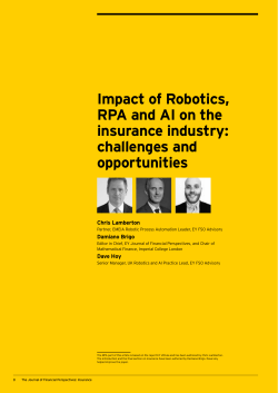 Impact of Robotics, RPA and AI on the insurance industry