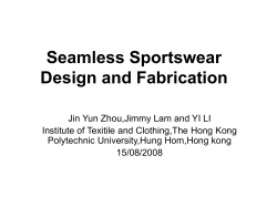 Seamless Sportswear Design and Fabrication