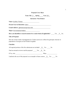How the various modes of propagation by Cladium jamaicense