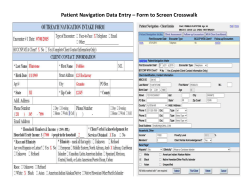 Patient Navigation Data Entry - Form to Screen