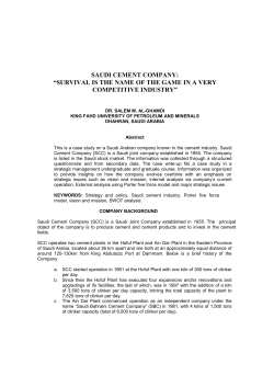 saudi cement company - Faculty Personal Homepage