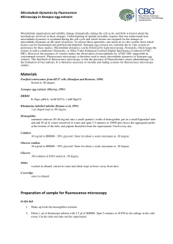 Materials Preparation of sample for fluorescence