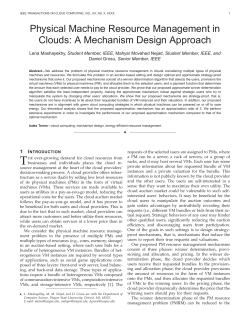 Physical Machine Resource Management in Clouds: A Mechanism