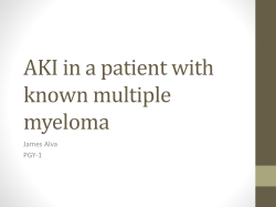 Types of Renal Disease in Multiple Myeloma