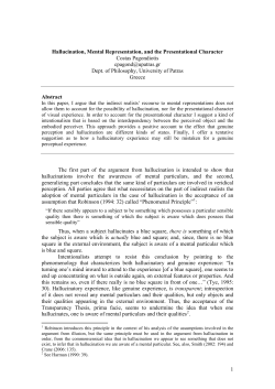 Mental Representations and the Argument from Hallucination