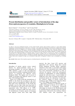 Present distribution and possible vectors of