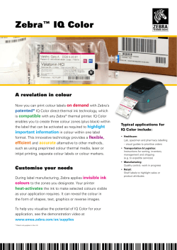 Zebra&trade; IQ Color - Zebra Technologies