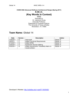 KWIC - The University of Texas at Dallas