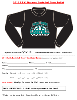 2016 PEC Warm-up Basketball Team T-shirt