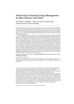 Performance Directed Energy Management for Main Memory and