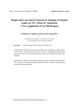 Simple and Convenient Protocol for Staining of Organic Azides on
