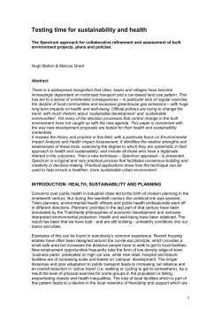 the spectrum approach - UWE Research Repository