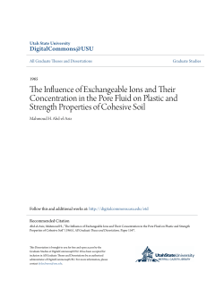 The Influence of Exchangeable Ions and Their Concentration in the
