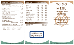 Capitol ToGo Menu