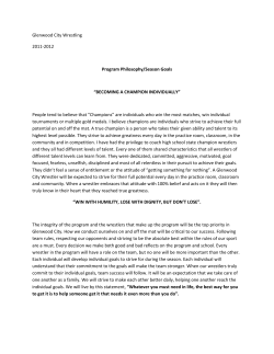 Program Philosophy/Season Goals