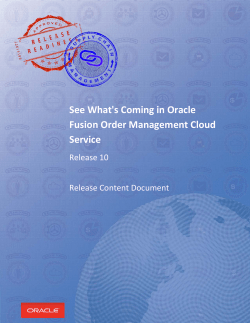 See What`s Coming in Oracle Fusion Order Management Cloud