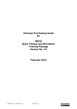 SIS10 Sport, Fitness and Recreation