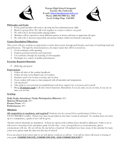 Color Guard - Putnam Public School