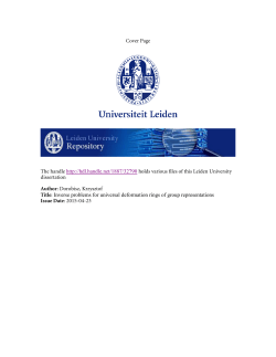 Cover Page The handle http://hdl.handle.net/32790 holds