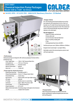 Chemical Injection Pump Packages INNOVATION