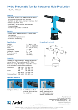 Hydro Pneumatic Tool for hexagonal Hole Production
