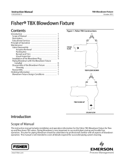 Fisherr TBX Blowdown Fixture