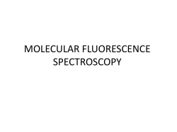 MOLECULAR FLUORESCENCE SPECTROSCOPY