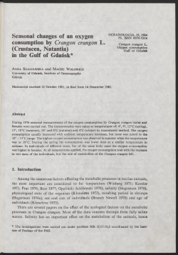 Seasonal changes of an oxygen (Crustacea, Natantia) in the Gulf of