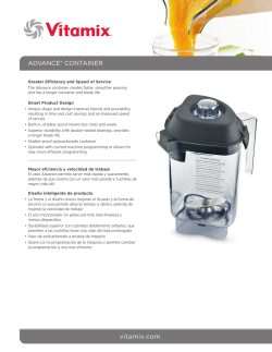 ADVANCE&reg; CONTAINER vitamix.com
