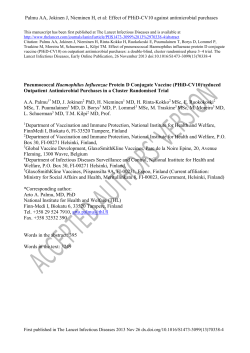 Effectiveness of the 10-valent Pneumococcal Haemophilus