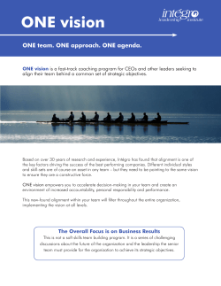 ONE vision - Riker Opportunity Institute