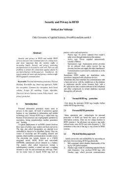 3 Mobile RFID protection - Oulun ammattikorkeakoulu