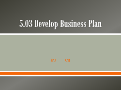 5.03 Develop business plan