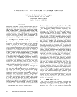 Constraints on Tree Structure in Concept Formation