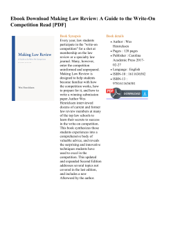 Ebook Making Law Review: A Guide to the