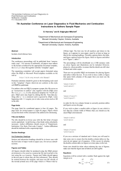 7th Australian Conference on Laser Diagnostics in Fluid Mechanics