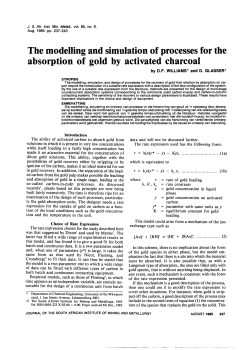 absorption of gold by activated charcoal