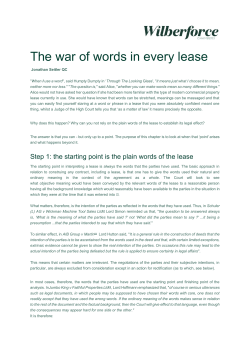 The war of words in every lease