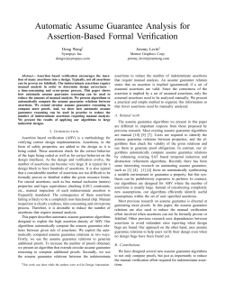 Automatic Assume Guarantee Analysis for Assertion