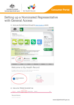 Setting up a Nominated Representative with General Access PDF