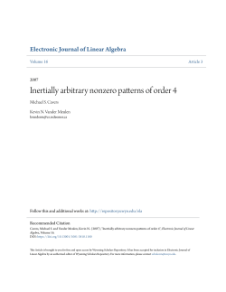 Inertially arbitrary nonzero patterns of order 4