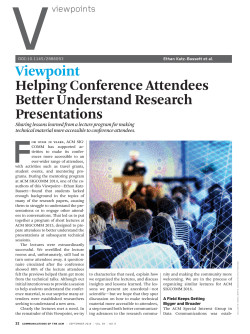 Helping Conference Attendees Better Understand Research