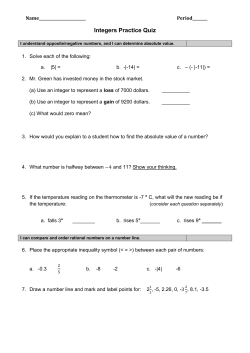 I can solve word problems involving operations with integers.