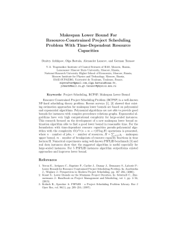 Makespan Lower Bound For Resource
