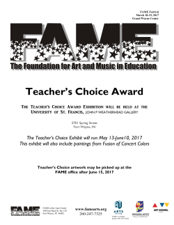 Teacher`s Choice Letter