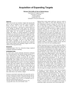 Acquisition of Expanding Targets