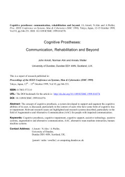 Cognitive prostheses: communication